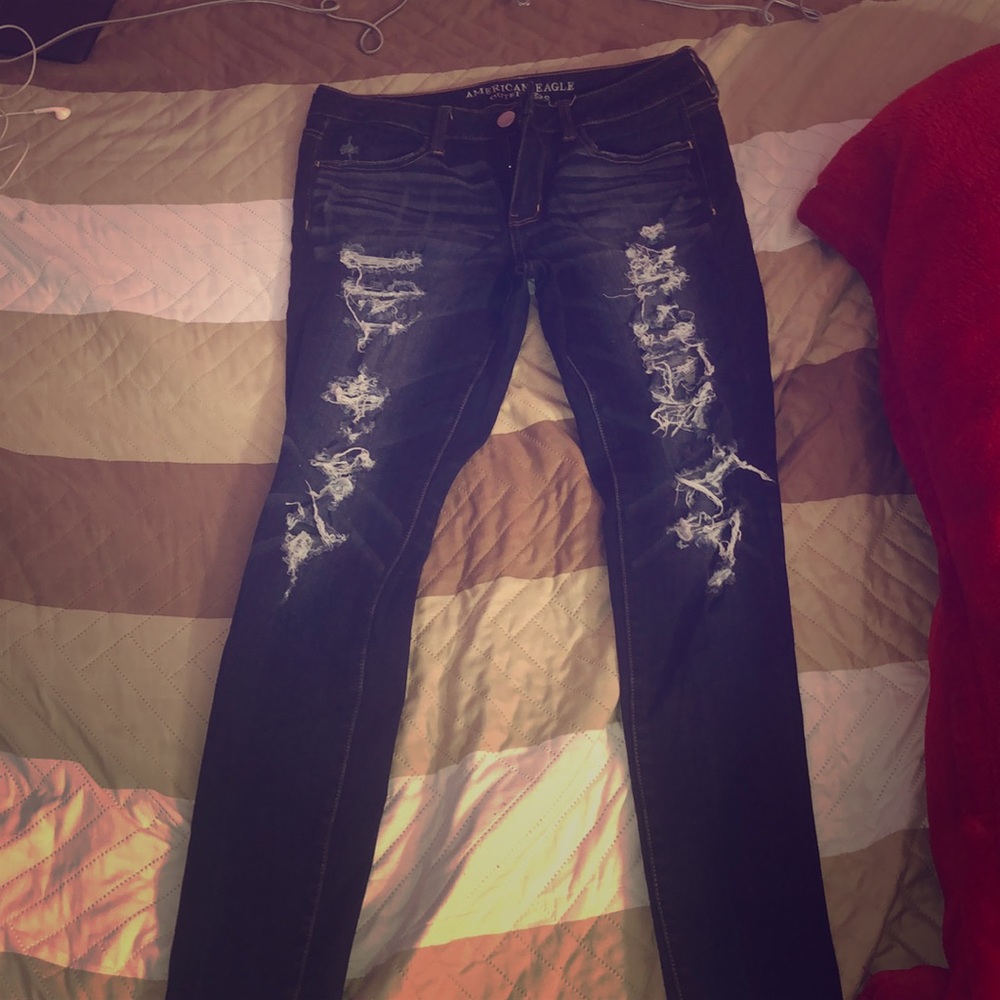High waisted jeans